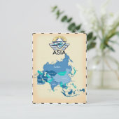 ヴィンテージ地図 ポストカード (スタンド正面)