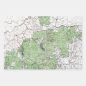 ヴィンテージ地図 ラッピングペーパーシート (正面3)