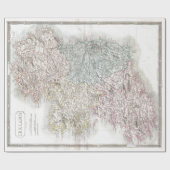 ヴィンテージ地図 ラッピングペーパー (フラット)