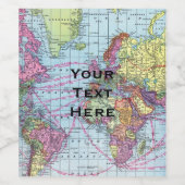 ヴィンテージ地図 ワインラベル (シングルラベル)