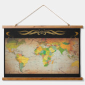 ヴィンテージ地図 吊り下げ型タペストリー (正面)