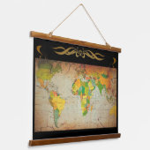 ヴィンテージ地図 吊り下げ型タペストリー (傾斜あり)