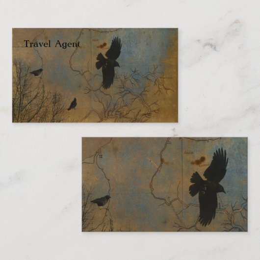 ヴィンテージ地図 名刺 (正面/裏面)