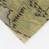 ヴィンテージ地図（1565年） フリースブランケット (角)