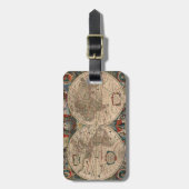 ヴィンテージ地図（1641年） ラゲッジタグ (正面縦)