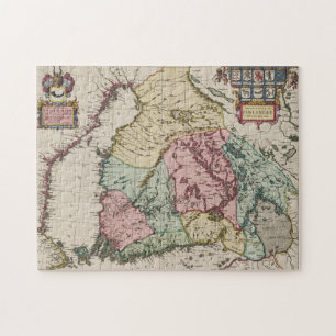 ヴィンテージ地図(1665) ジグソーパズル