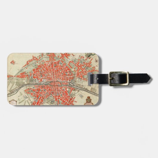 ヴィンテージ地図（1721年-1774年） ラゲッジタグ (正面横)