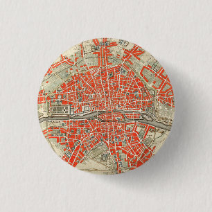 ヴィンテージ地図(1721年-1774年) 缶バッジ