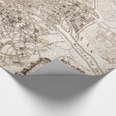 ヴィンテージ地図（1742年） ラッピングペーパー (コーナー)