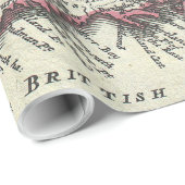 ヴィンテージ地図（1747年） ラッピングペーパー (ロールコーナー)