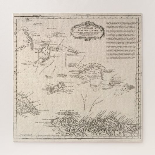 ヴィンテージ地図(1782年) ジグソーパズル (縦)