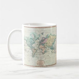 ヴィンテージ地図(1801年) コーヒーマグカップ