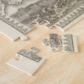 ヴィンテージ地図(1844年) ジグソーパズル (側面)