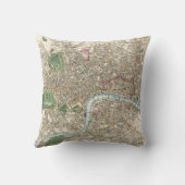 ヴィンテージ地図（1853年） クッション (裏面)