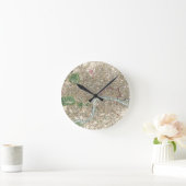 ヴィンテージ地図（1853年） ラウンド壁時計 (ホーム)