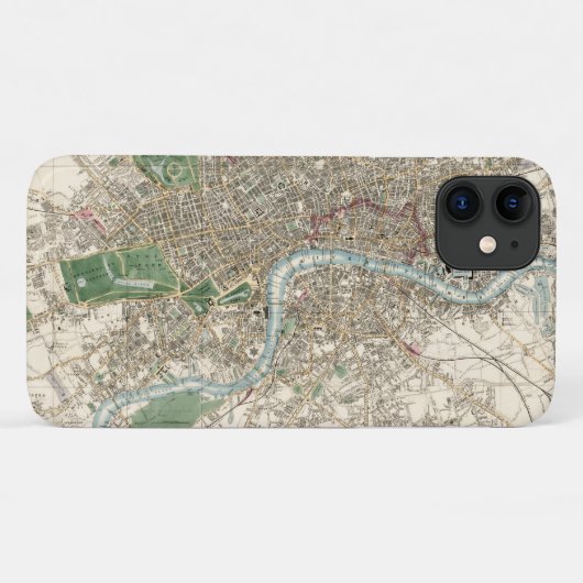 ヴィンテージ地図（1853年） Case-Mate iPhoneケース (裏面(横))
