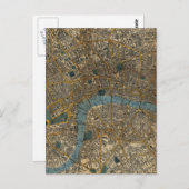 ヴィンテージ地図（1860年） ポストカード (正面/裏面)