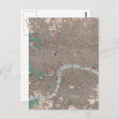 ヴィンテージ地図(1862年) ポストカード (正面/裏面)