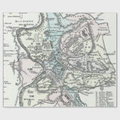 ヴィンテージ地図（1862年） ラッピングペーパー (フラット)