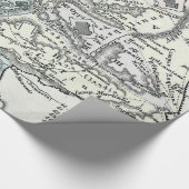 ヴィンテージ地図（1862年） ラッピングペーパー (コーナー)
