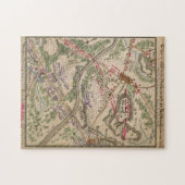 ヴィンテージ地図(1865年) ジグソーパズル (横)