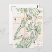 ヴィンテージ地図（1867年） ポストカード (正面/裏面)