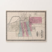 ヴィンテージ地図（1868年） ジグソーパズル (横)