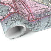ヴィンテージ地図（1880年） ラッピングペーパー (ロールコーナー)
