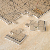 ヴィンテージ地図（1893年） ジグソーパズル (側面)
