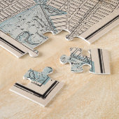 ヴィンテージ地図（1893年） ジグソーパズル (側面)