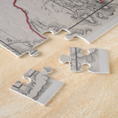 ヴィンテージ地図(1899年) ジグソーパズル (側面)