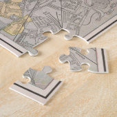 ヴィンテージ地図（1901年） ジグソーパズル (側面)