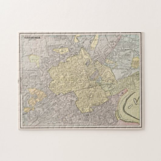 ヴィンテージ地図（1901年） ジグソーパズル (横)