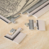 ヴィンテージ地図(1901年) ジグソーパズル (側面)