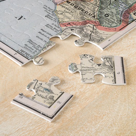 ヴィンテージ地図（1901年） ジグソーパズル (側面)
