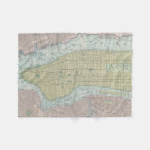 ヴィンテージ地図（1901年） フリースブランケット (正面(横))