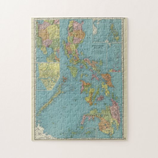 ヴィンテージ地図（1903年） ジグソーパズル (縦)