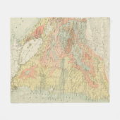 ヴィンテージ地図（1903年） フリースブランケット (正面(横))