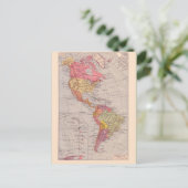 ヴィンテージ地図， 1920，アメリカ，北と南 ポストカード (スタンド正面)