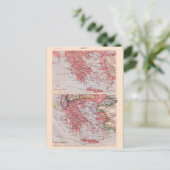 ヴィンテージ地図， 1920，ギリシャ ポストカード (スタンド正面)