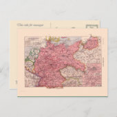 ヴィンテージ地図， 1920，ドイツ ポストカード (正面/裏面)