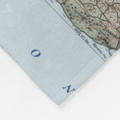 ヴィンテージ地図（1952年） フリースブランケット (角)