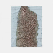 ヴィンテージ地図（1952年） フリースブランケット (正面)