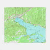 ヴィンテージ地図（1966年） フリースブランケット (正面(横))