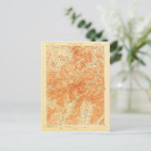 ヴィンテージ地形山マーシーニューヨークの地図 ポストカード (スタンド正面)