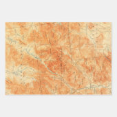 ヴィンテージ地形山マーシーNew York Map Pos ラッピングペーパーシート (正面2)