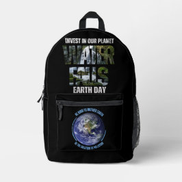 ヴィンテージ地球救の日の環境 プリントバックパック