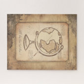 ヴィンテージ地球。地理と歴史先生ギフト ジグソーパズル (横)