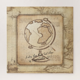 ヴィンテージ地球。地理と歴史先生ギフト ジグソーパズル