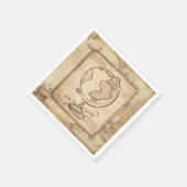 ヴィンテージ地球。地理と歴史先生ギフト スタンダードカクテルナプキン (角)